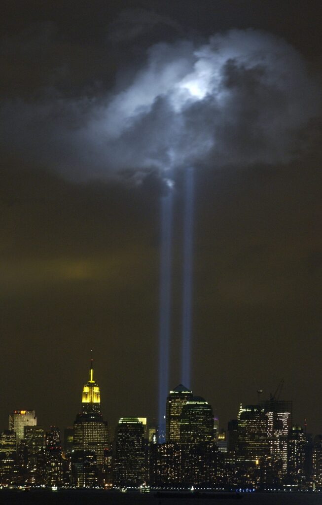 tribute in light memorial for 9/11