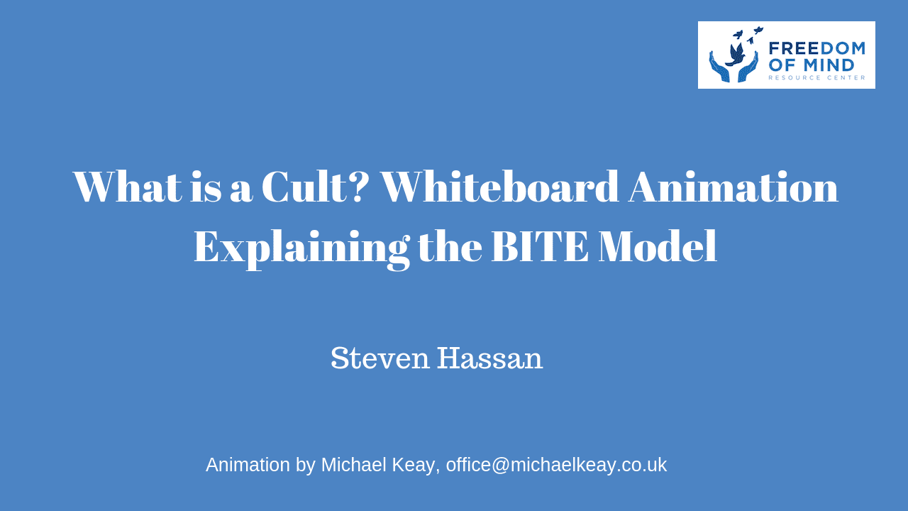 slide: what is a cult? Whiteboard animation explaining the BITE model